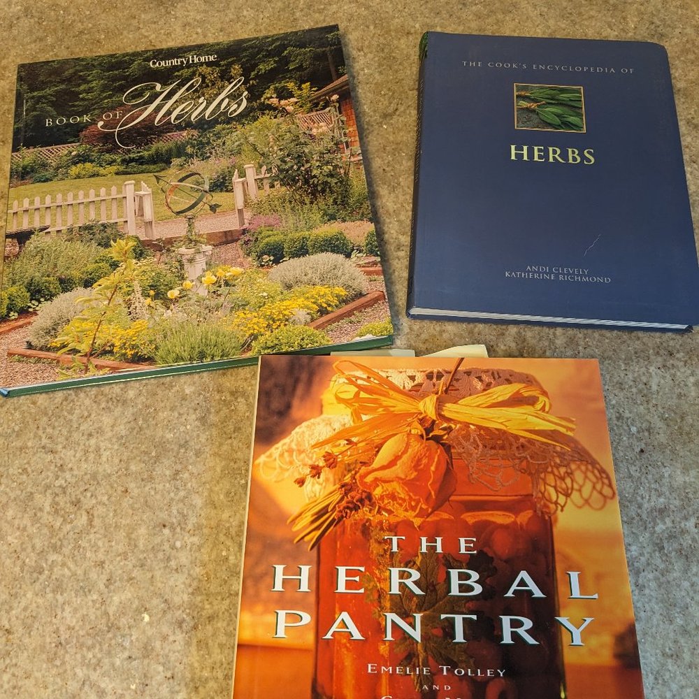 Herb Books, 3 book set, to grow, process, or just cook with herbs